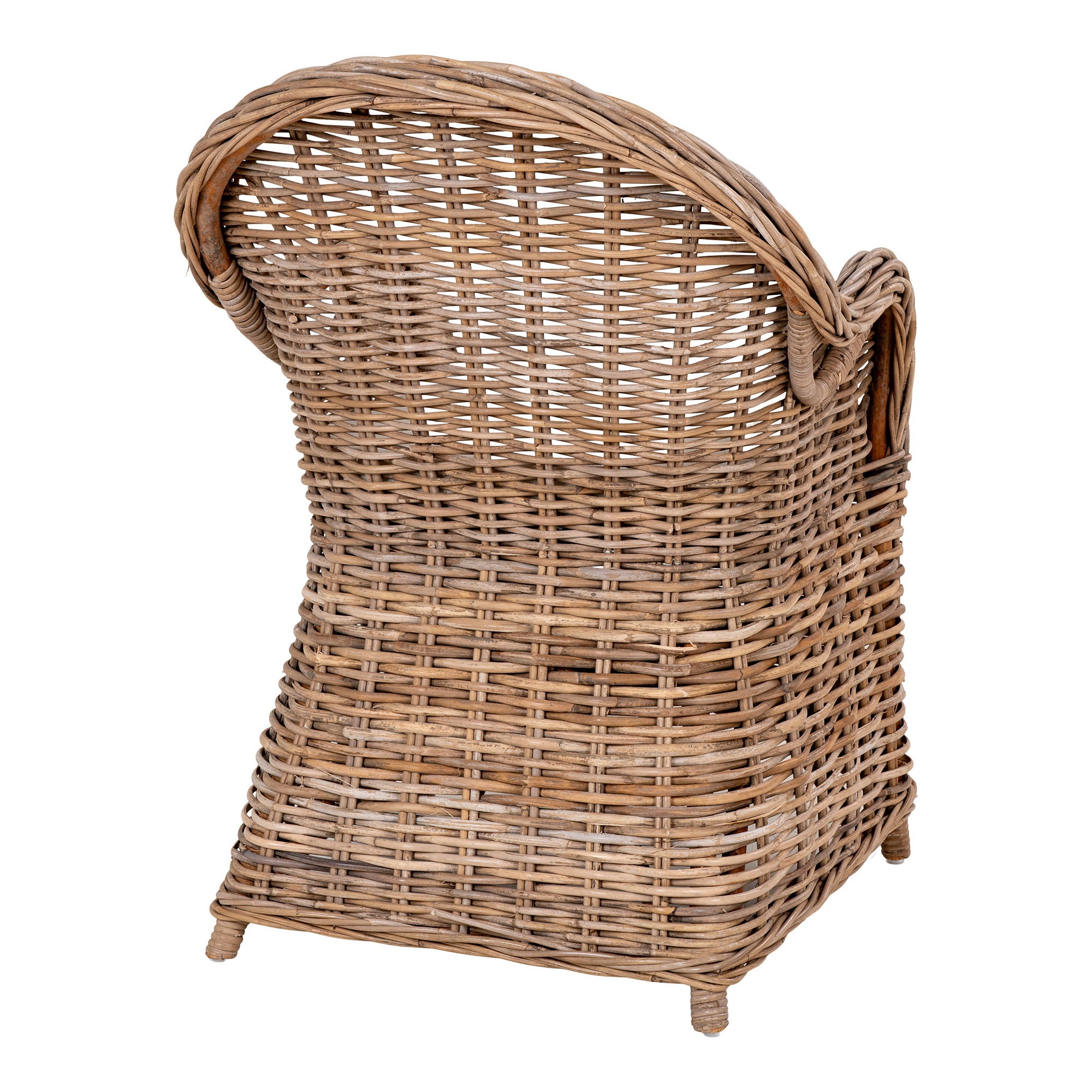 Larisa Outdoorstuhl – Kubu-Rattan, inkl. Kissen, natur/grau